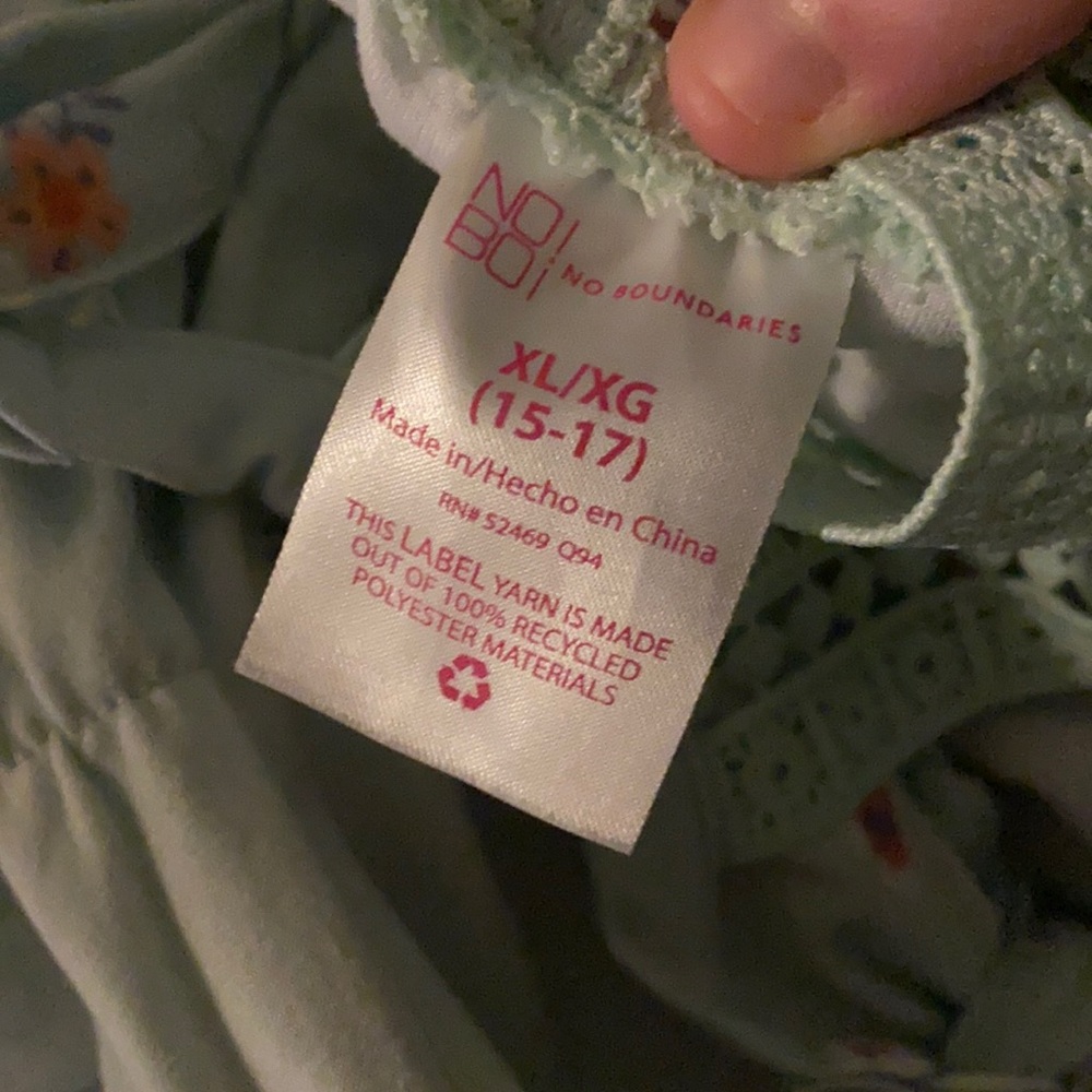 Blue flower dress (15-17) XL